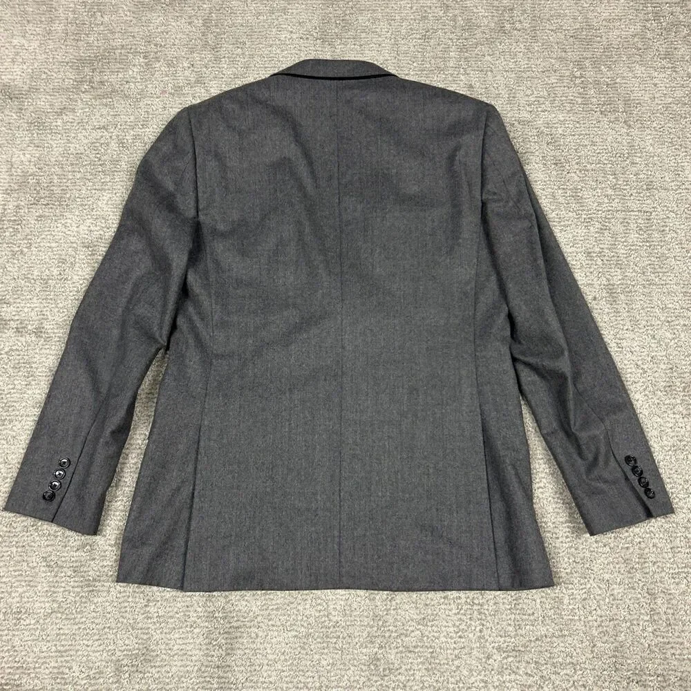 J Crew Jacket Mens 40R Gray Wool Ludlow Vitale Barberis Canonico Sport Coat